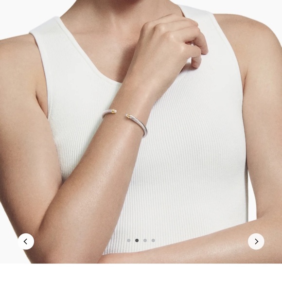 David Yurman Classic Cable Bracelet with 14K Yellow Gold and Pearls, 5mm - Picture 2 of 13